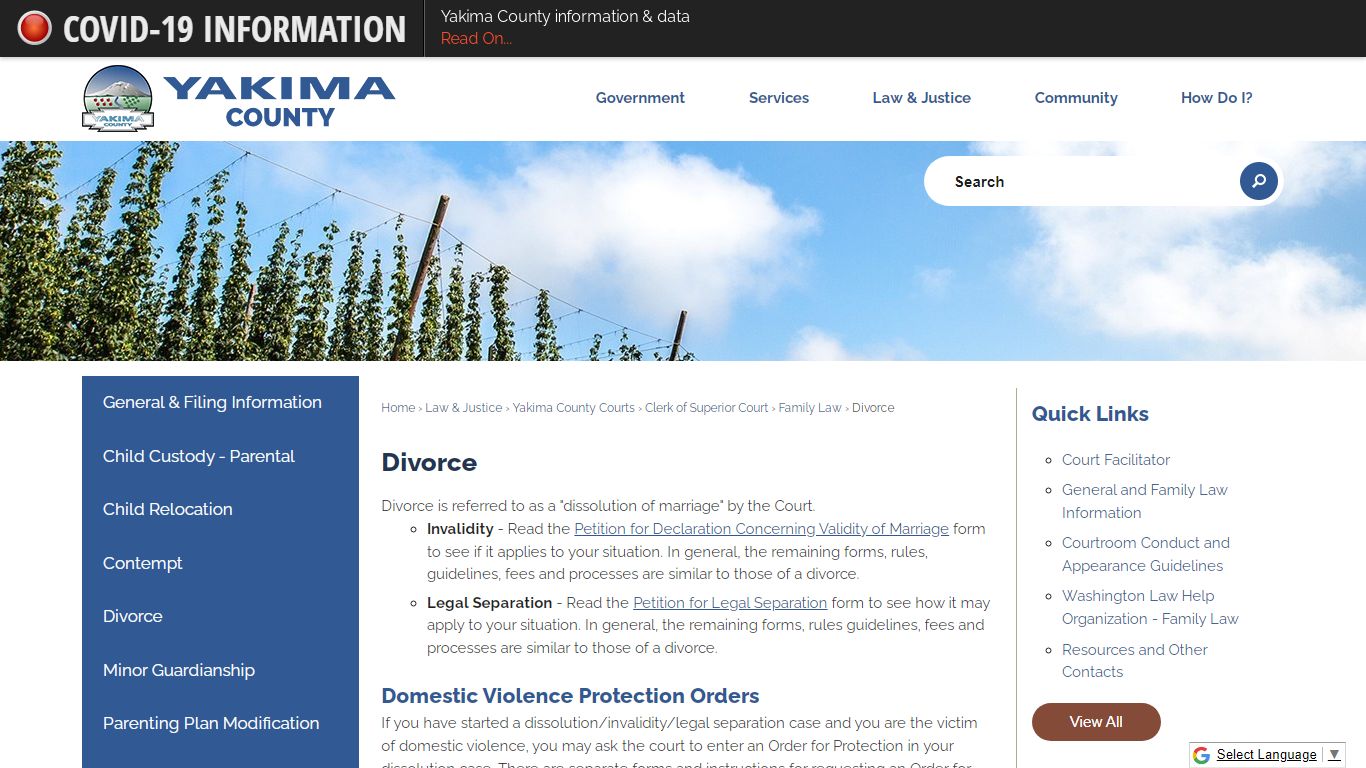 Divorce | Yakima County, WA